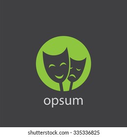 theater cutted identity template icon design element