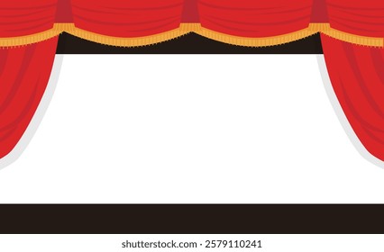 Theater decoration frame vector illustration