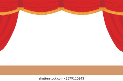 Theater decoration frame vector illustration