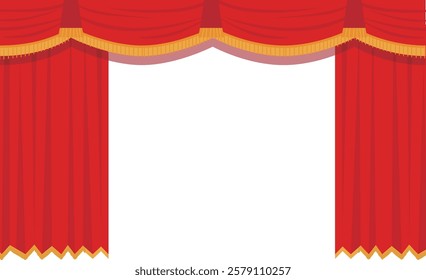 Theater decoration frame vector illustration