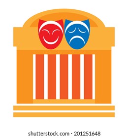 Theater and drama masks, vector