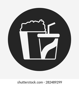 theater drinks and popcorn icon