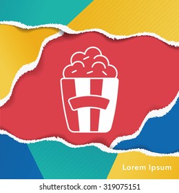 theater drinks and popcorn icon