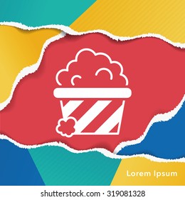 theater drinks and popcorn icon