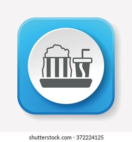 theater drinks and popcorn icon