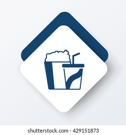 theater drinks and popcorn icon