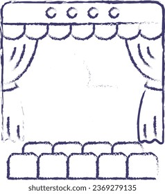 Theater hand drawn vector illustration