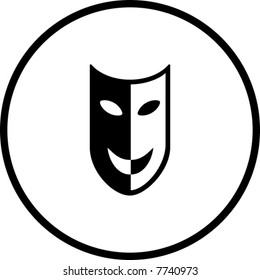 Theater Happy Mask Symbol Stock Vector (Royalty Free) 7740973 ...