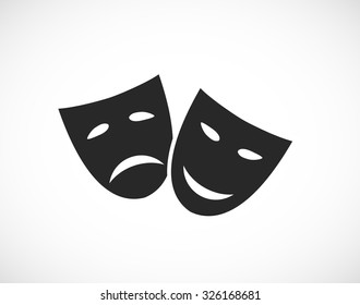 theater human mask sad and smile icon