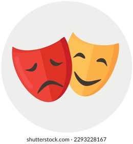 Theater icon clipart isolated vector illustration