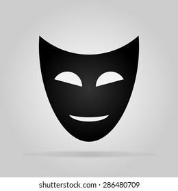 theater icon with happy mask