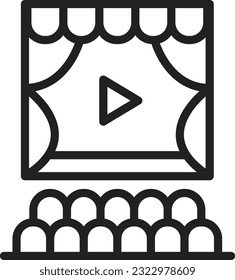 Icono del teatro. Adecuado para aplicaciones móviles.
