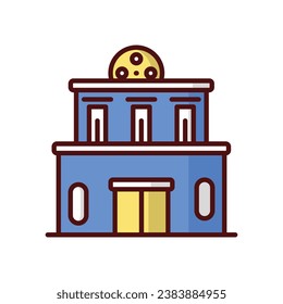 Icono de teatro aislar ilustración de material vectorial de fondo blanco