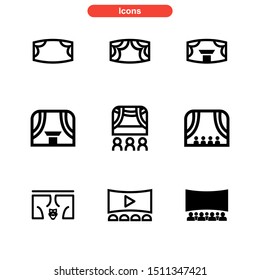 theater icon isolated sign symbol vector illustration - Collection of high quality black style vector icons
