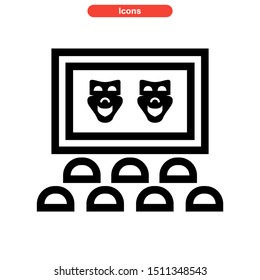 theater icon isolated sign symbol vector illustration - high quality black style vector icons
