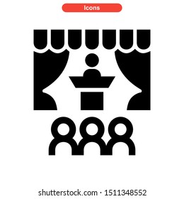 theater icon isolated sign symbol vector illustration - high quality black style vector icons

