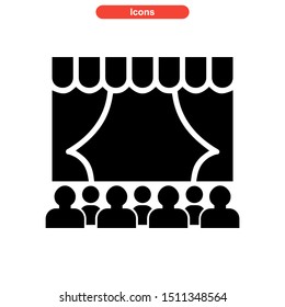 theater icon isolated sign symbol vector illustration - high quality black style vector icons
