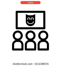 theater icon isolated sign symbol vector illustration - high quality black style vector icons

