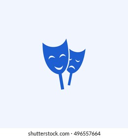 theater icon, isolated, white background