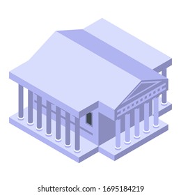 Icono del teatro. Isométrico icono del vector de teatro para el diseño web aislado en fondo blanco