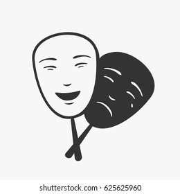 Theater Icon Mask Vector Illustration