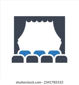 Theater icon on white background