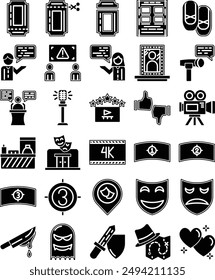 Theater Icon Pack in Glyph Style