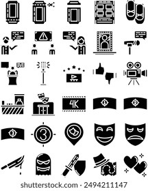 Theater Icon Pack in Solid Style