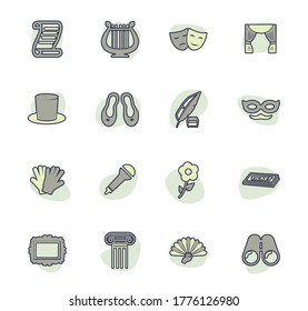 Theater icon set for web sites and user interface