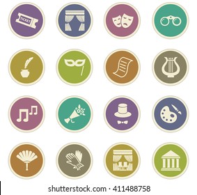 Theater  icon set for web sites and user interface