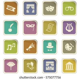 Theater icon set for web sites and user interface