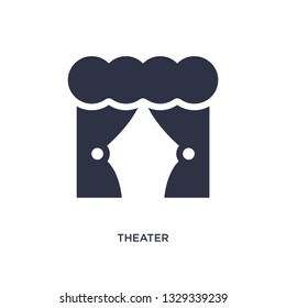 theater icon. Simple element illustration from graduation and education concept. theater editable symbol design on white background. Can be use for web and mobile.