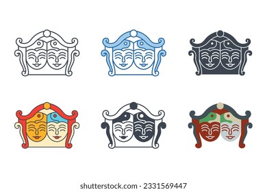 Theater icon symbol template for graphic and web design collection logo vector illustration