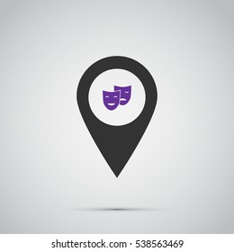 theater icon. vector illustration