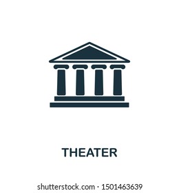 Theater icon vector illustration. Creative sign from buildings icons collection. Filled flat Theater icon for computer and mobile. Symbol, logo vector graphics.