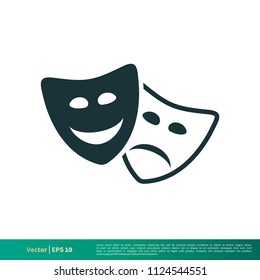 Theater Icon Vector Logo Template Illustration Design. Vector EPS 10.