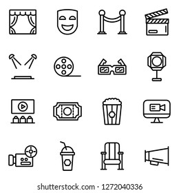 Theater Icons Pack Isolated Theater Symbols Stock Vector (Royalty Free ...