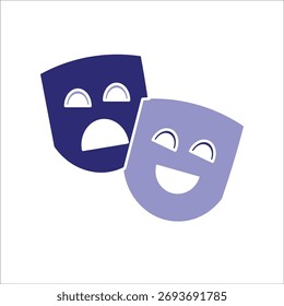 theater icons. simple colored vector illustration