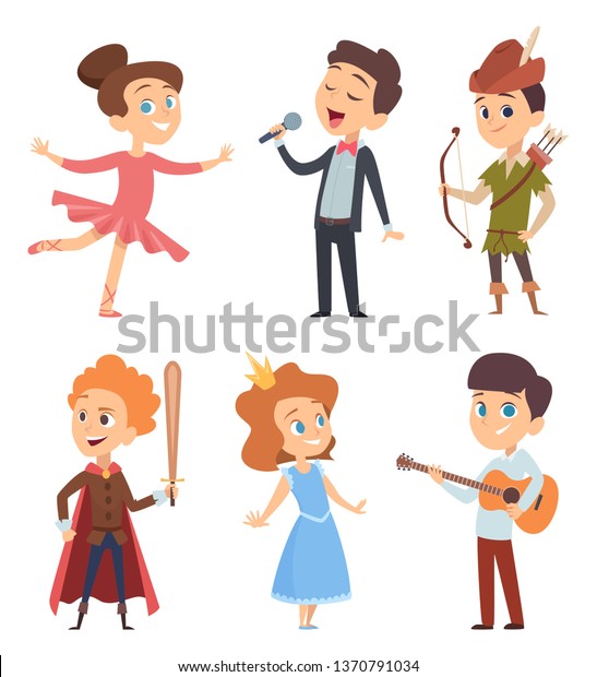 Theater Kids Children Making Performance School Stock Vector (Royalty ...