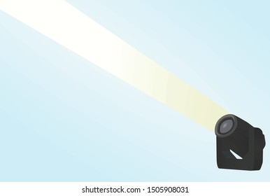 Theater light. reflector. vector illustration