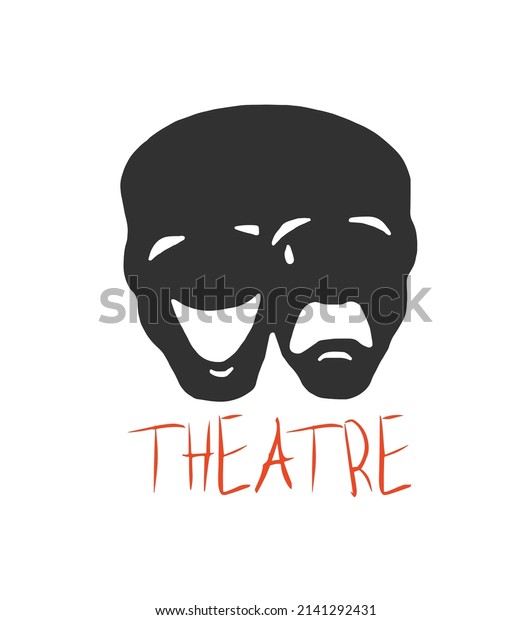 Theater Logo Design. Theater Company\
Logo Concept. Independent Theater Logo. Theater\
Masks