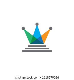 theater logo vector with crown