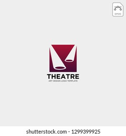 Theater Mask Actor Logo Template Vector Icon Element