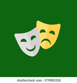theater mask green