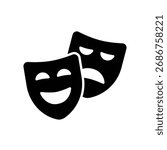 Theater mask icon for art performance