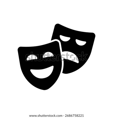 Theater mask icon for art performance