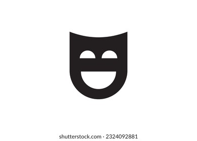 Symboldesign der Theatermaske, Vektorvorlage