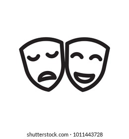 Theater Mask Icon Vector Stock Vector (Royalty Free) 1322609981