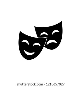 Theater mask icon. Simple vector illustration.
