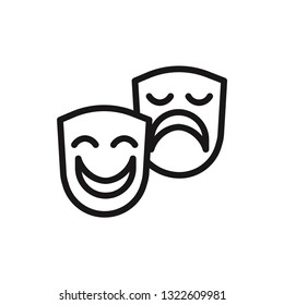 Theater mask icon vector